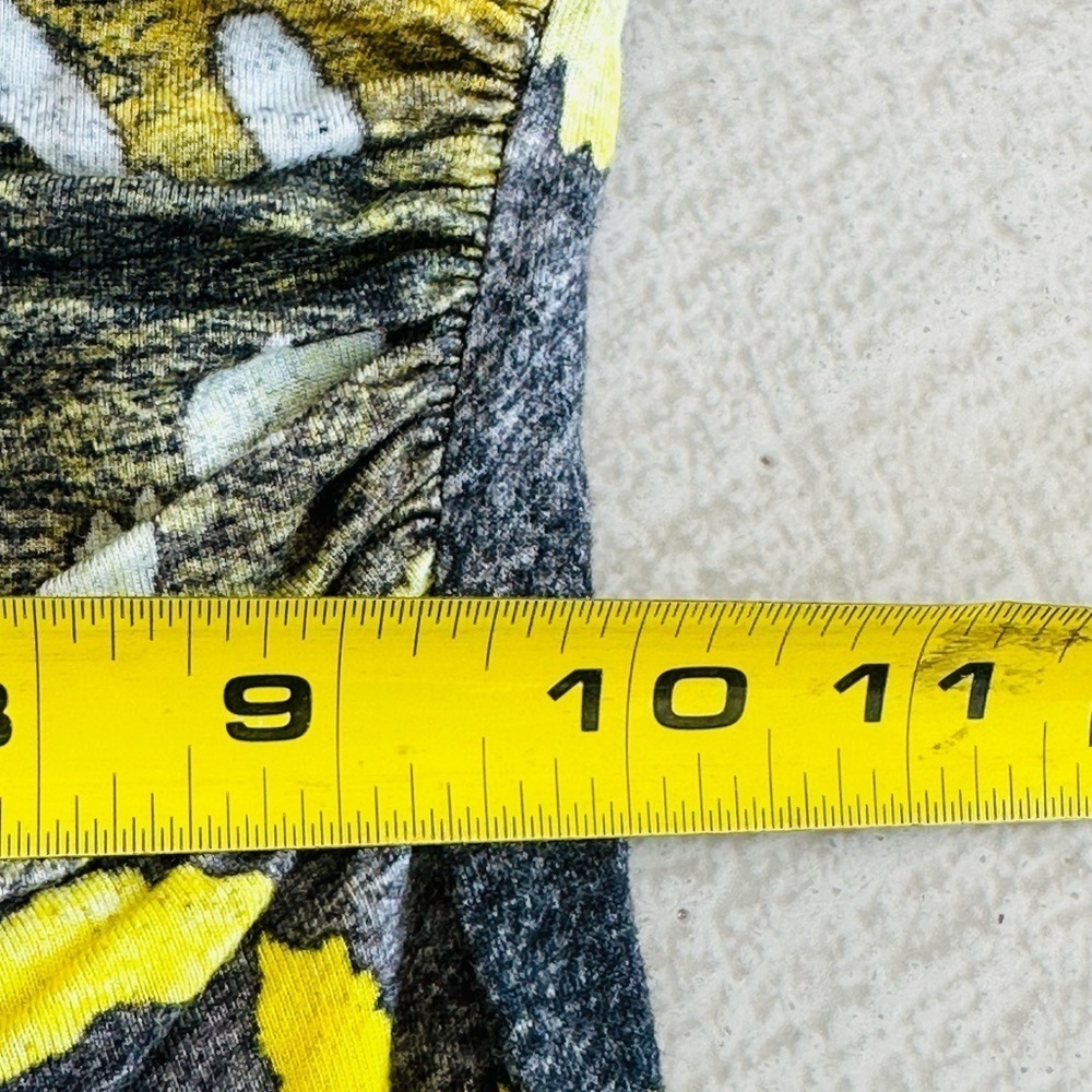 $1545 VERSACE Yellow Black Grey Animal Print Long Sleeve Faux Wrap Mini Dress XS - Picture 6 of 16